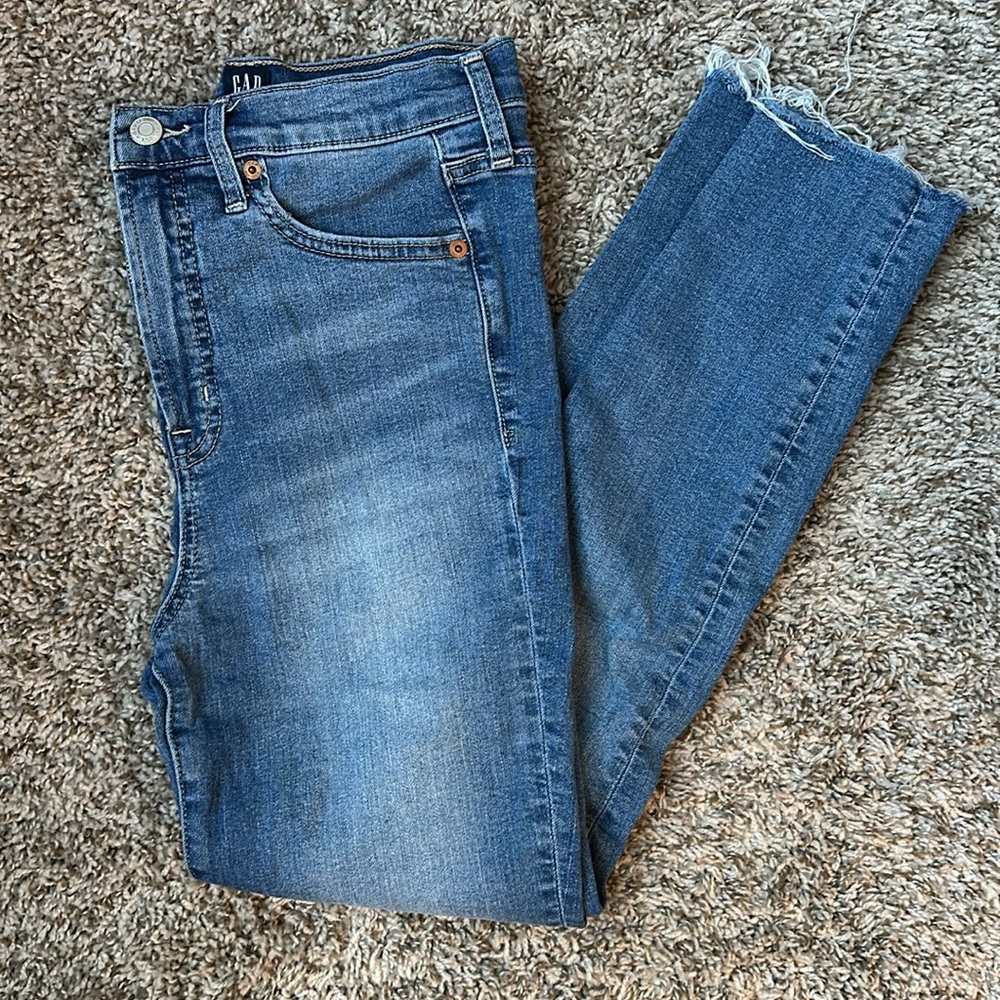 GAP Denim 4/27 True Skinny High Rise Jeans